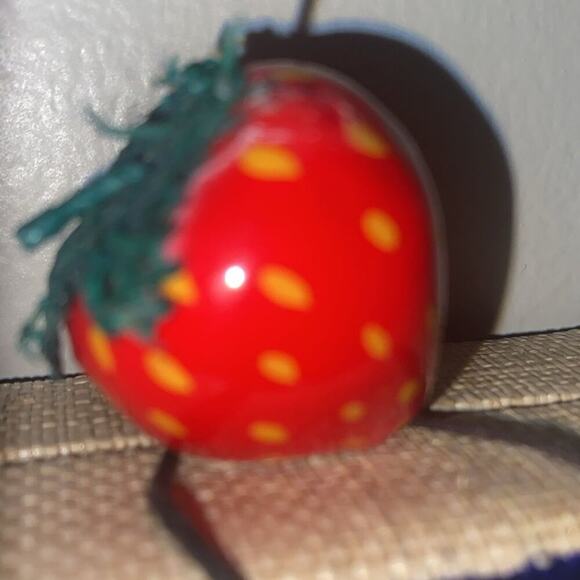 KAYU Blue Natural Stripe Straw Clutch Handbag - Picture 8 of 9